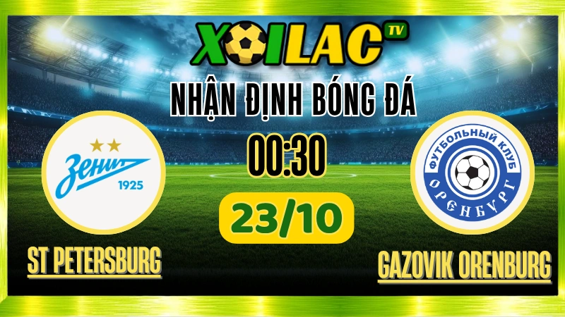 Nhận Định Zenit St Petersburg vs Gazovik Orenburg – 00h30 Ngày 23/10/2025: Trận cầu nảy lửa